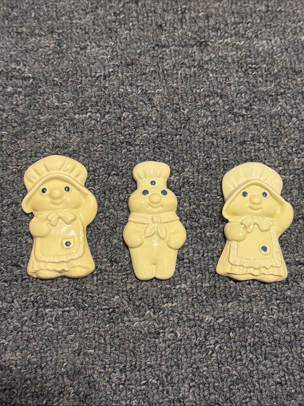 Vintage Pillsbury magnet cream color  Ceramic Figurines Set of 3